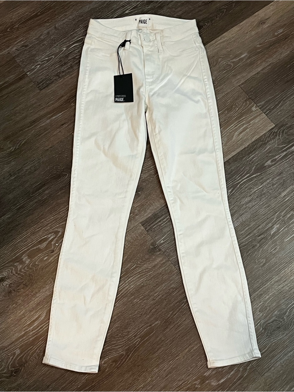 NWT Paige Hoxton High Rise Ankle Jeans in White Size 23 - NEW Retail $280